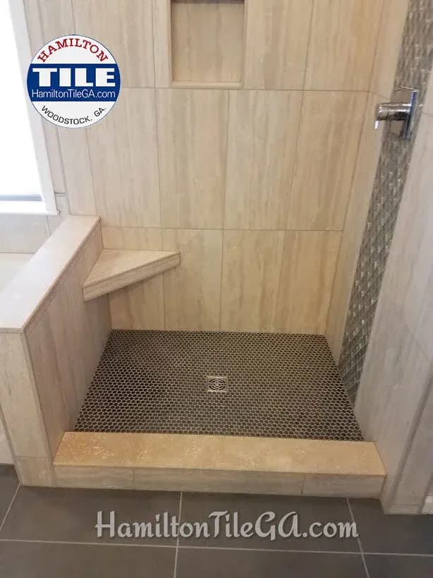 A master bathroom remodel in Kennesaw, GA. The before and after!